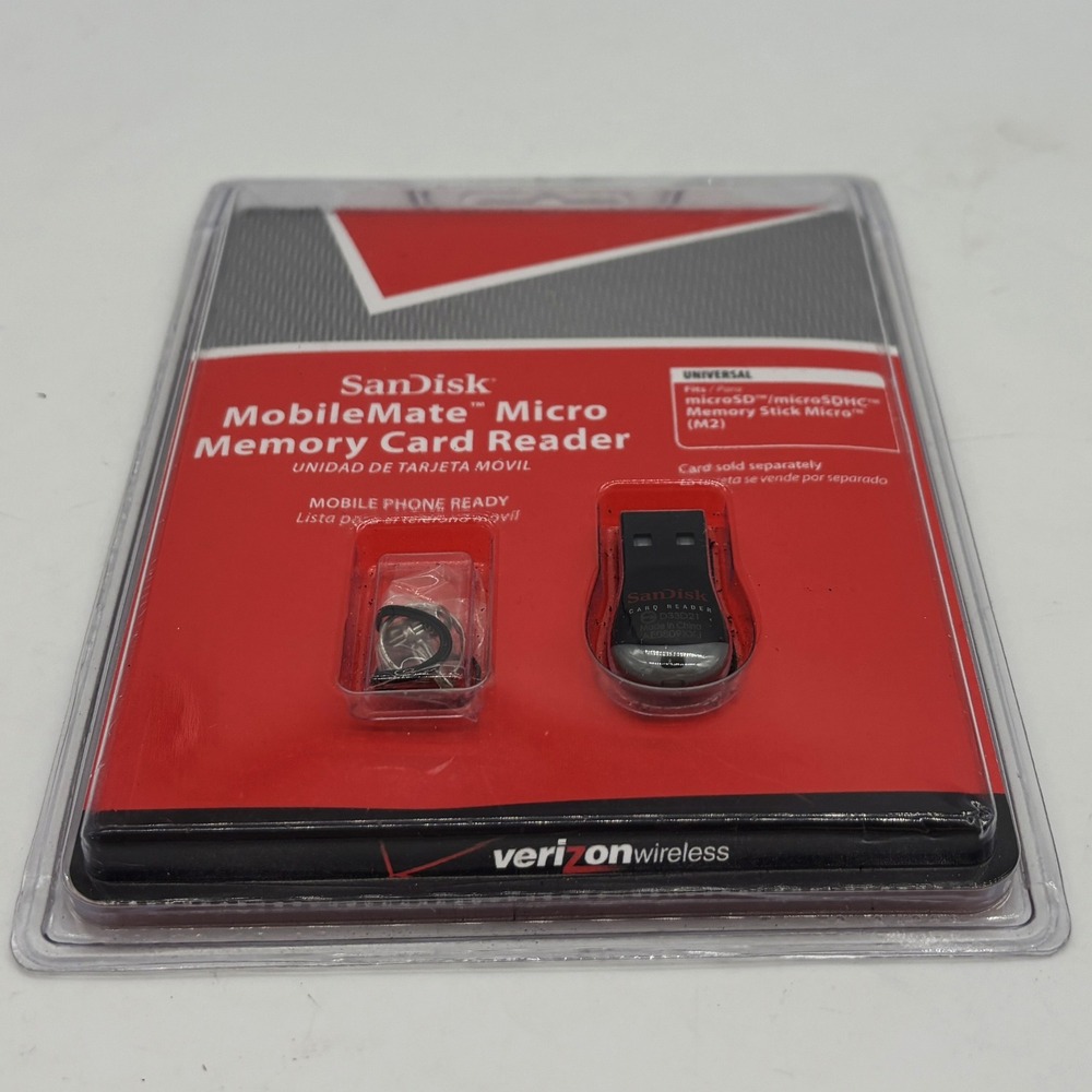 SanDisk MobileMate Micro Memory Card Reader Verizon SDDR-121S-V11M Mobile Phone